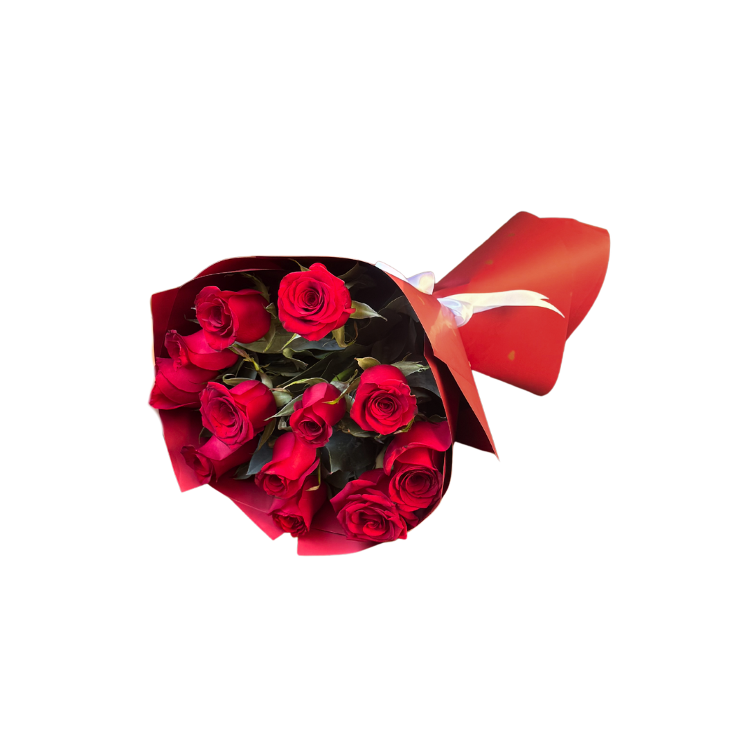 ramo 12 rojas rojas hechado superregalos