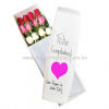 Caja con 12 rosas combinadas