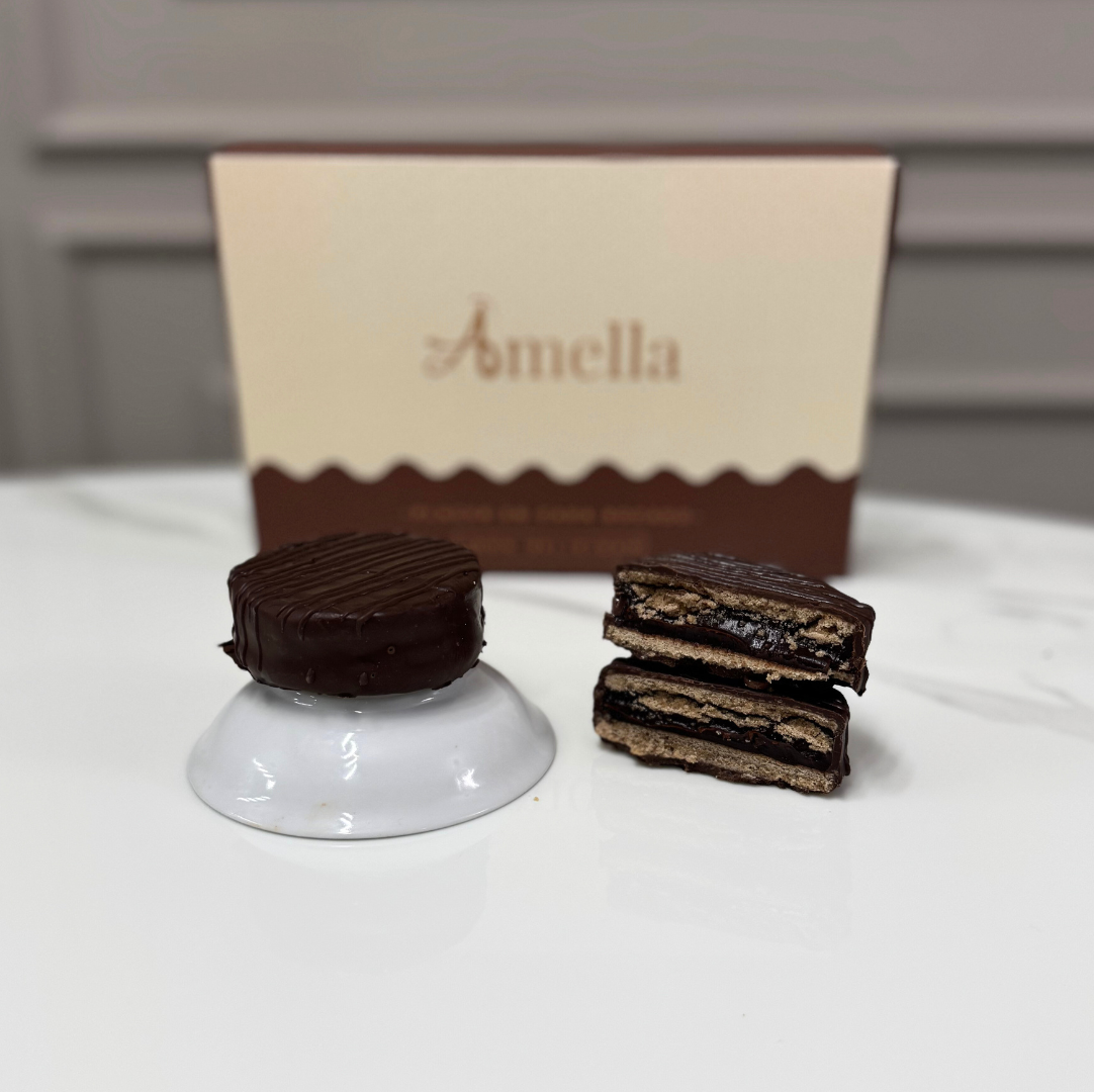 Alfajor marplatense de chocolate