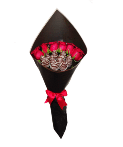 Ramo de Frutillas con Rosas
