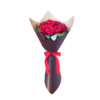 Ramo de 12 rosas en bouquet envoltura negra