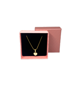 Collar de acero dije Corazon con brillos