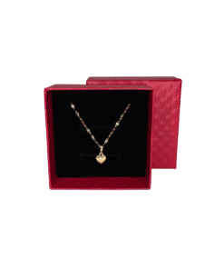 Collar de acero dije Corazon liso